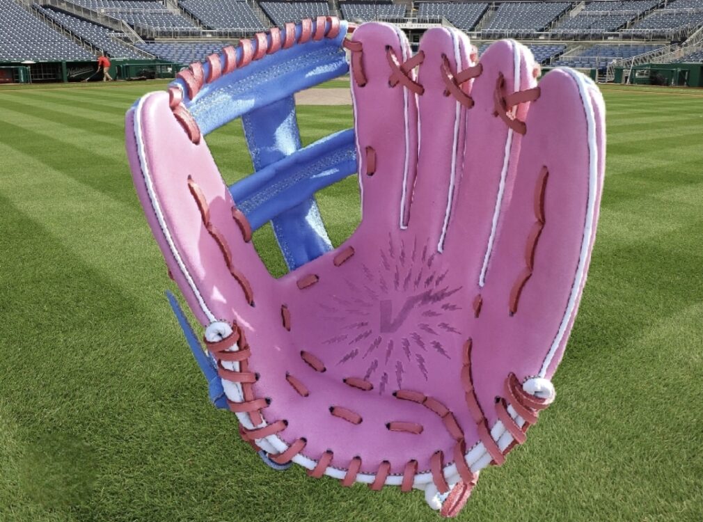 Pink and Blue Infield Glove - Image 3
