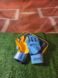 Blue and Yellow Batting Gloves