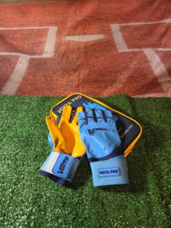 Blue and Yellow Batting Gloves