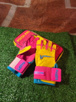 Hot pink, Yellow, and Blue Batting